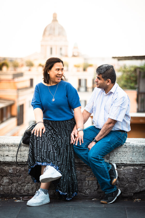 Couple during their Vacation Photoshoot in Rome