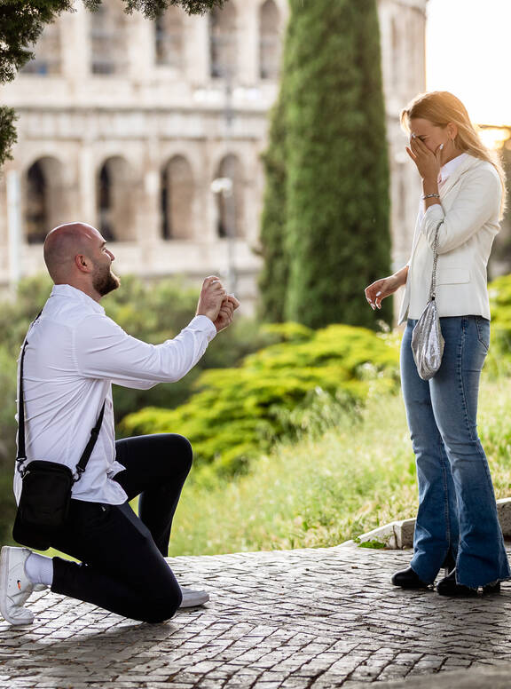 Adi and Tomer's Surprise Wedding Proposal at the Colosseum
