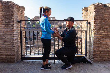 Surprise Proposal Photo Shoot at the Colosseum in Rome