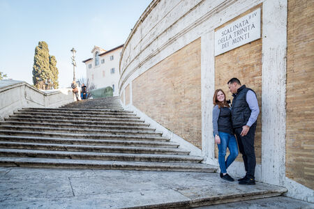 Couple on the Scalinata della Trinita' dei Monti, Spanish Steps