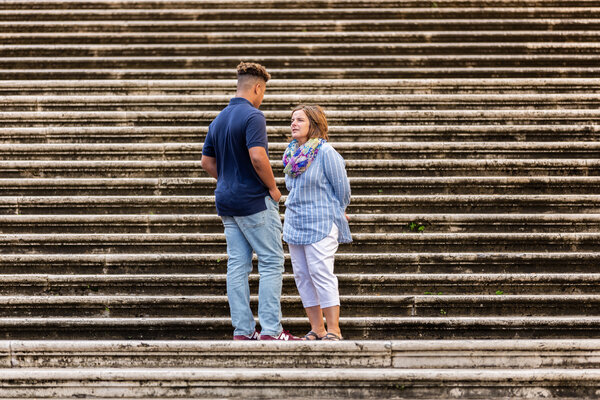 Family photo session at the Capitoline Hill in Rome