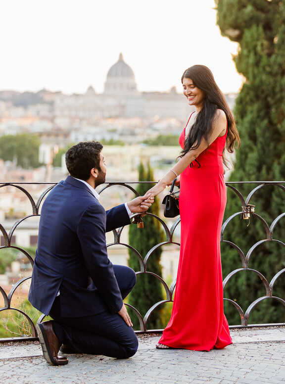 Surprise Proposal Photographer in Rome, Italy