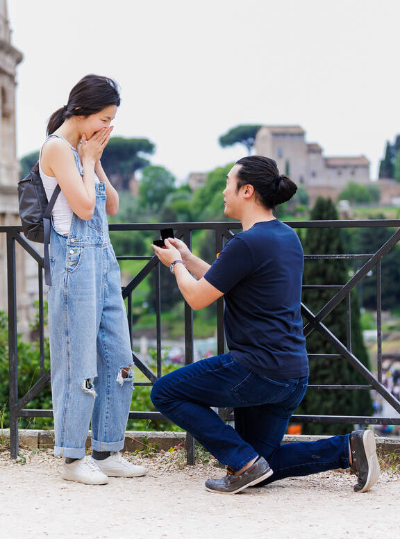 Surprise Marriage Proposal in Rome at the Colosseum with Hannah and Winston