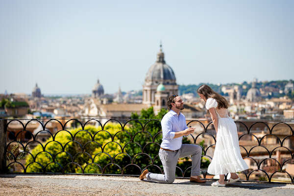 Surprise Proposal in Rome on the Terrazza Belvedere with Kaitlyn and Brandon