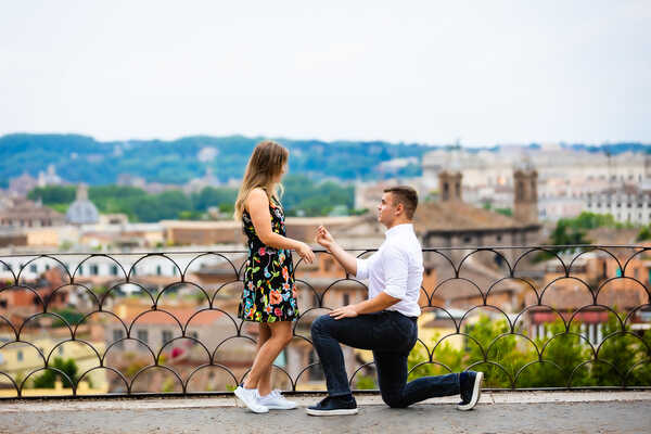 Surprise Proposal in Rome on the Terrazza Belvedere with Tetiana and Vlad