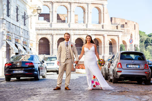 A charming wedding photo shoot in Rome with Oriana and Ben